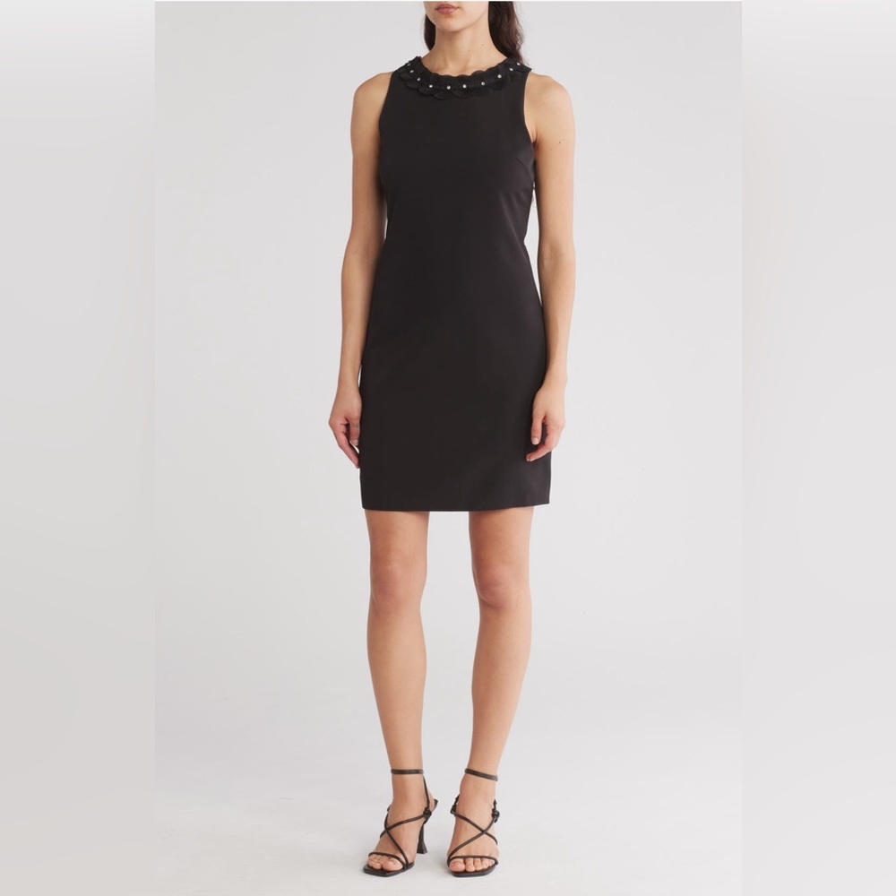 NWT Sam Edelman Necklace Dress Black Sheath Mini Cocktail Dress 14